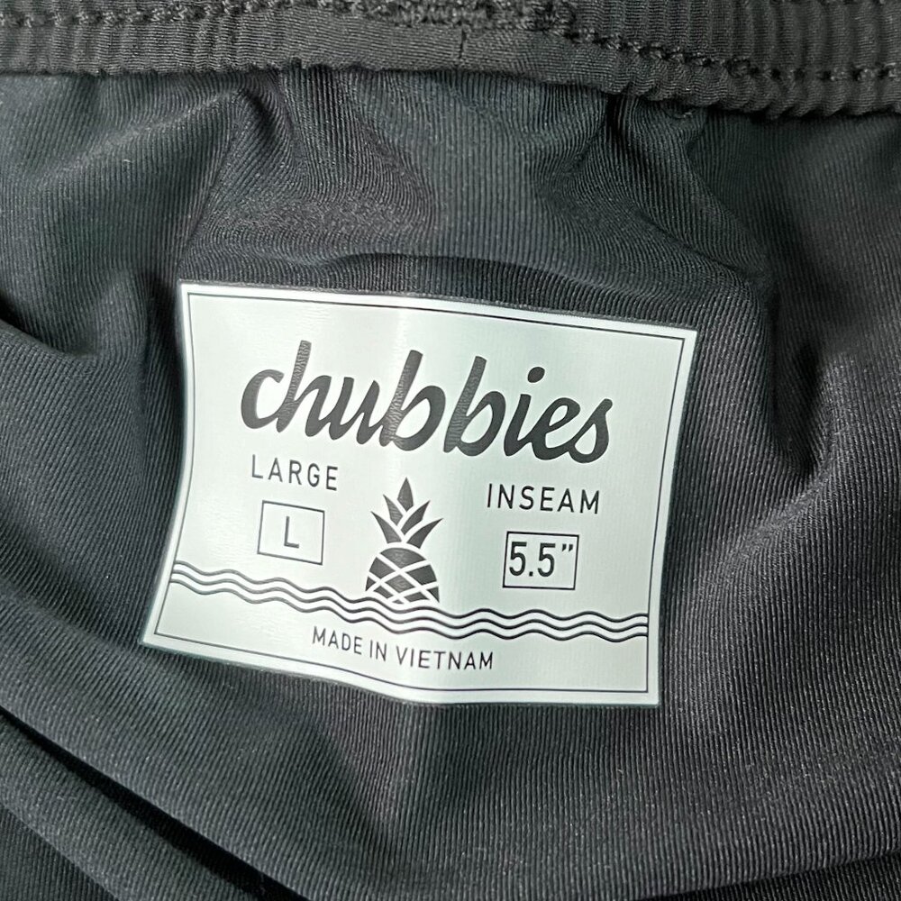 NEW Chubbies The Secret Agents Athlounger Black Workout Sport Shorts Sz L - Picture 4 of 11